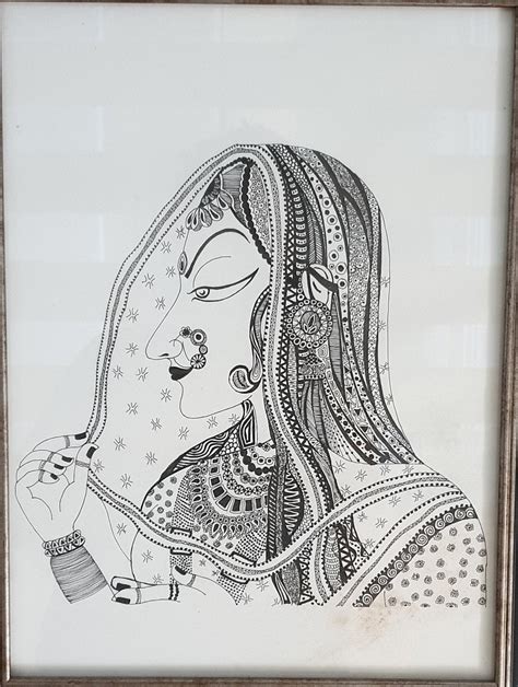 Dibujo que representa la cultura india y las emociones - Etsy México