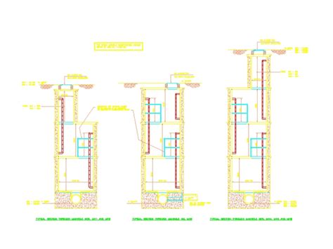 Deep manhole construction details in AutoCAD | CAD (333.12 KB) | Bibliocad