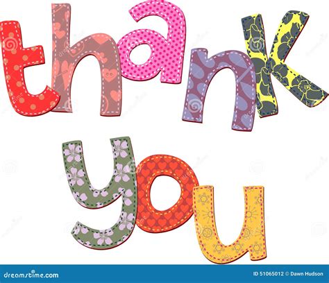 Thank You Text Clip Art Stock Illustration - Image: 51065012