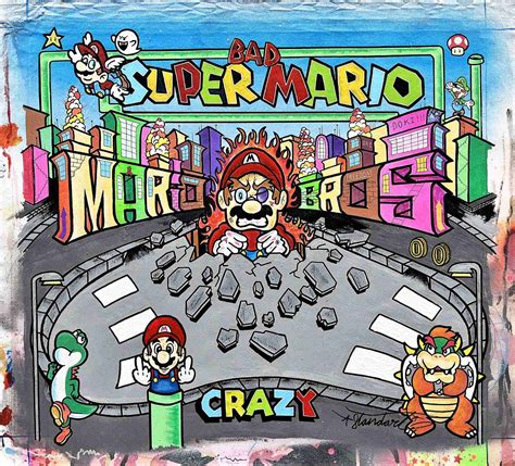 Super Bad Mario Bros - Corner4art