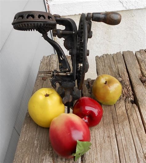 Antique Cast Iron Apple Peeler 1870s Black Reading Peeler