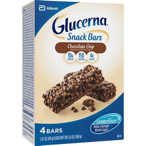 Glucerna Nutrition Bars Chocolate Chip - 4 CT | Shop | Taylorsville ...