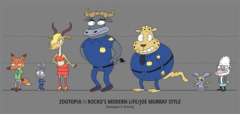 Zootopia al estilo Joe Murray/Rocko's Modern Life by LACardozaRojas on DeviantArt