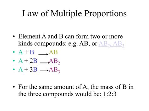 Law Of Definite And Multiple Proportions Worksheet Answers - Free Printable