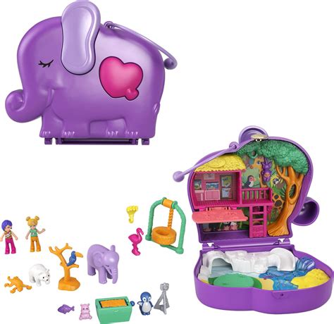 Polly Pocket Big Pocket World Elephant Zoo Compact - 12 Accessories | Walmart Canada