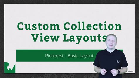 Pinterest Basic Layout - Custom Collection View Layouts in iOS - raywenderlich.com - YouTube