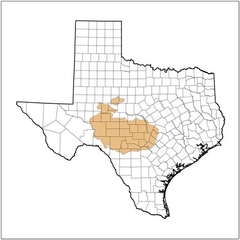 Edwards Plateau Texas Map - Alaine Leonelle