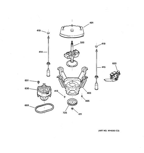 Assembly View for SUSPENSION, PUMP & DRIVE COMPONENTS | WBSR3140DAWW