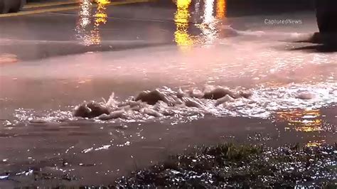 Water main break causes flooding, closes streets in Deerfield - ABC7 ...