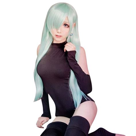 Amazon.com: Probeauty Long Green Cosplay Wig Mint Anime Striaght Wigs + Hair Cap for Halloween ...