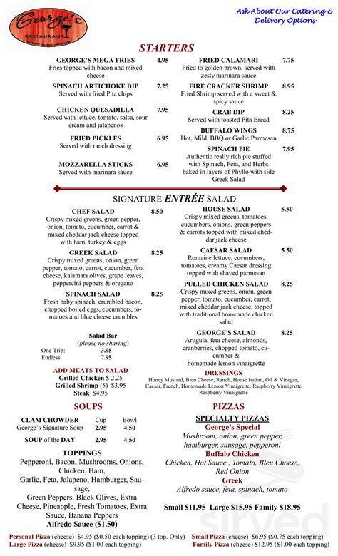 George's Restaurant menus in Henderson, North Carolina, United States