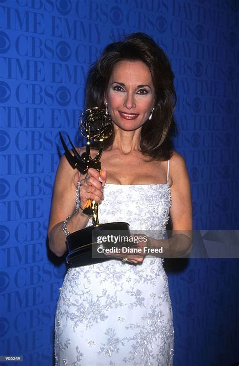 Susan Lucci holds her Emmy award at the annual Daytime Emmy Awards ...