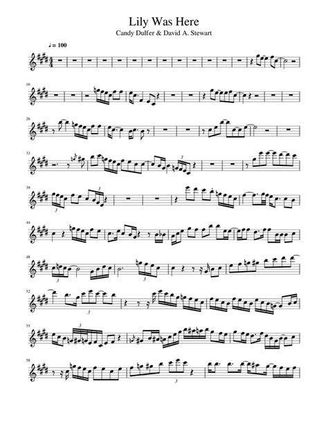 Lily Was Here Sheet music for Saxophone (Alto) (Solo) | Musescore.com