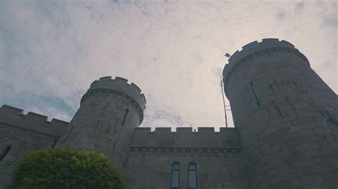 Bottom View Of Medieval Castle Action Large Stock Footage SBV-348550336 - Storyblocks