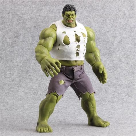 The Avengers Hulk Action Figure 1/8 Scale PVC Action Figures Toys Real Clothes Ver. Hulk ...