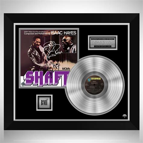 Shaft 1971 Soundtrack Platinum LP Limited Signature Edition Custom Frame | RARE-T