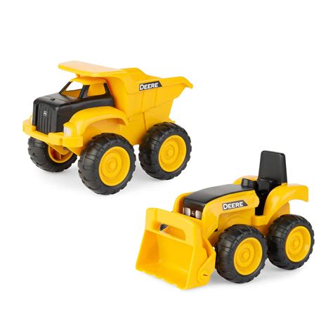 Buy John Deere Dump Truck Toy and Toy Tractor with Loader - Sandbox Toys for Kids - Yellow ...