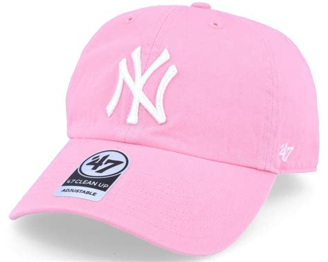 NY Yankees Neon Pink Clean Up Adjustable Cap