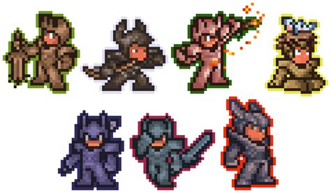 Terraria - The Pre-Hardmode Wood Armors by Gokuless on DeviantArt