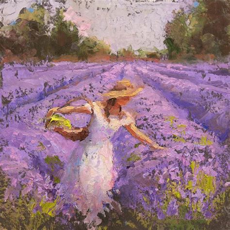 Image result for ladies in fields | Lavendar painting, Landscape art ...