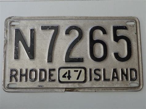 Vintage 1947 Rhode Island License Plate by SneakAPeekTreasures