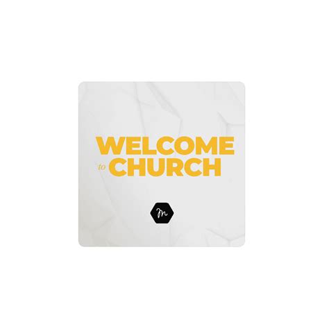 Yellow Geometric Welcome To Church – Greeting Signs | Ministry Printing