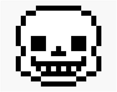 Sans - Sans Head Minecraft Pixel Art, HD Png Download - kindpng