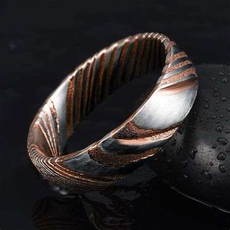 Damascus Steel Ring - Etsy