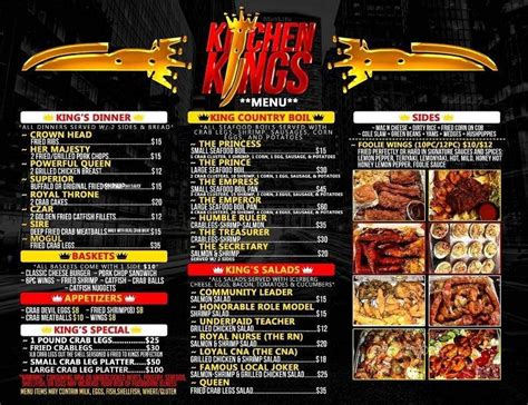 Menu of Kitchen Kings in Augusta, GA 30901