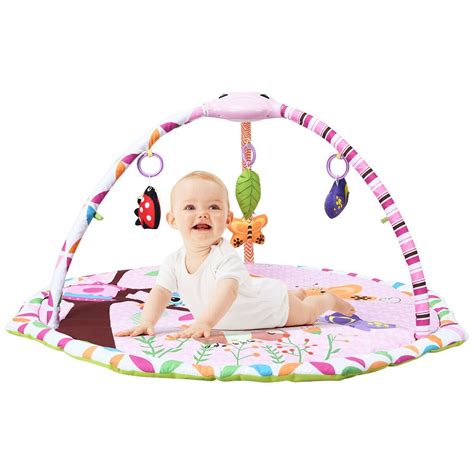 Baby Toddler Infant Gym Play Mat w/ Hanging Toys | Baby play activities, Baby gym, Baby activity ...