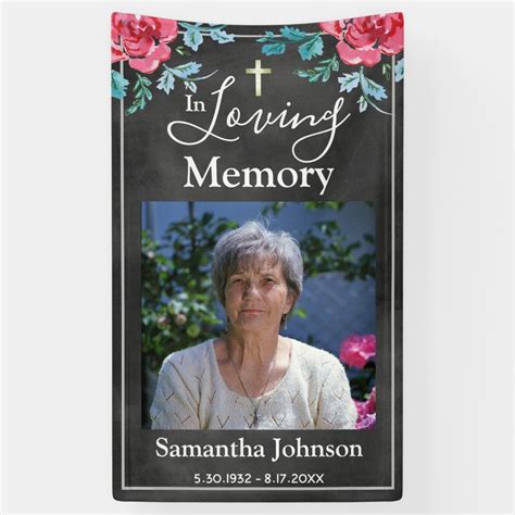 In Loving Memory Funeral Remembrance Banner | Zazzle | In loving memory, Celebration of life ...