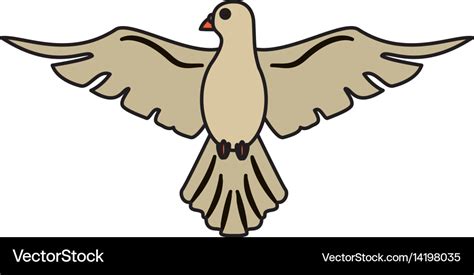 Holy spirit dove symbol peace Royalty Free Vector Image