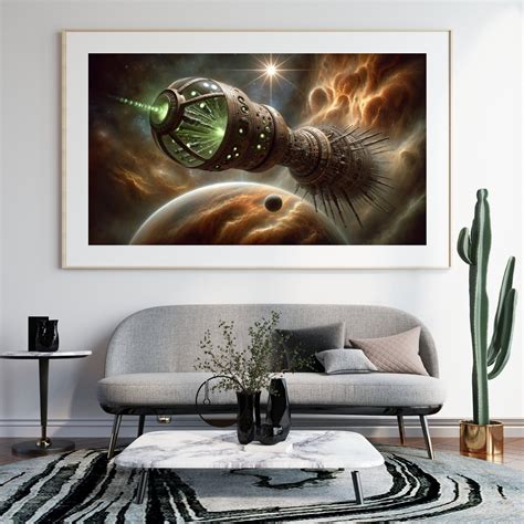 Space Station Concept Art Framed Poster Unique Astronomical Decor, Sci ...