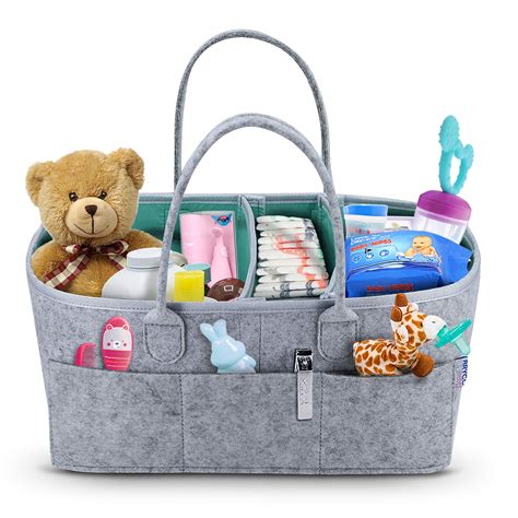 Grey Star Lemonfilter Baby Diaper Caddy Organizer Nappy Caddy Nursery Storage Portable Car ...