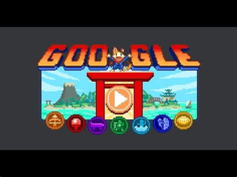 Google cat game / walkthrough ("Doodle Champion Island Games") - YouTube