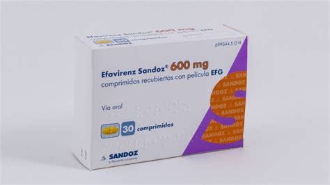 EFAVIRENZ SANDOZ 600 MG COMPRIMIDOS RECUBIERTOS CON PELICULA EFG , 30 comprimidos.