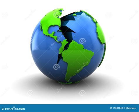 Broken earth stock illustration. Illustration of ideas - 11001040