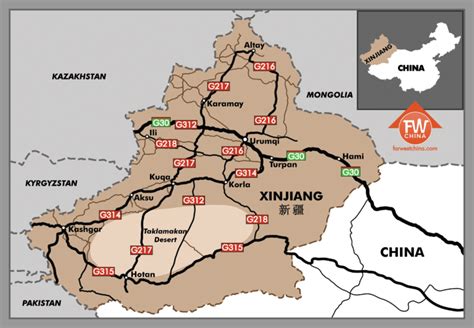 Downloadable Maps of Xinjiang, China | Xinjiang: Far West China