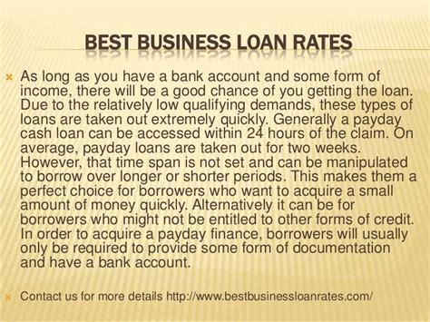 Best business loan rates