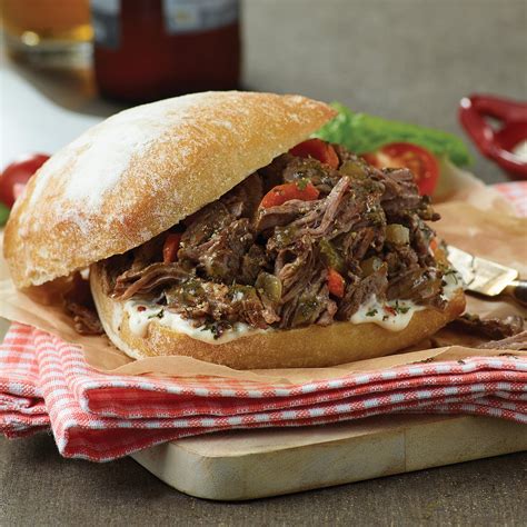 Easy Chicago Style Italian Beef Sandwich Recipe from H-E-B