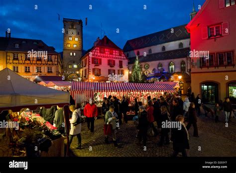 Christmas market and historic quarter, Ribeauville, Alsace, France Stock Photo - Alamy