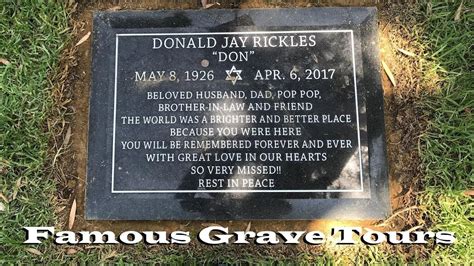 FAMOUS GRAVE TOUR: Comedian Don Rickles At Mount Sinai Memorial Park In ...