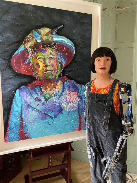 Ai-Da creates the first portrait of the Queen painted by a humanoid robot | Creative Boom