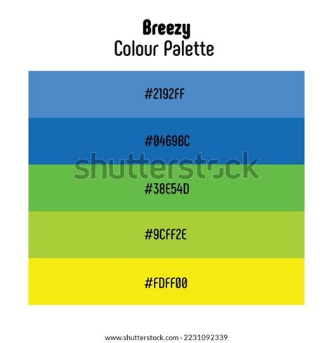 Theme Name Breezy Colour Palette Color Stock Vector (Royalty Free) 2231092339 | Shutterstock