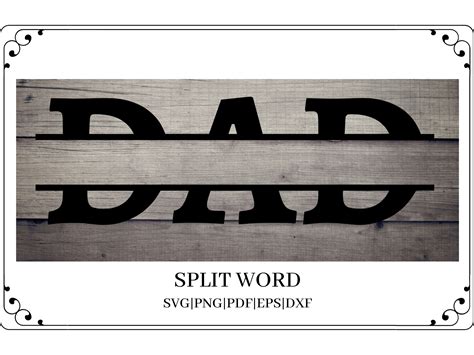 Dad Split Word Cut File Graphic by Mockup Venue · Creative Fabrica