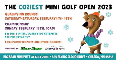 The Coziest Mini Golf Open at Golf Zone, Golf Zone, Chaska, February 11 to February 19 ...