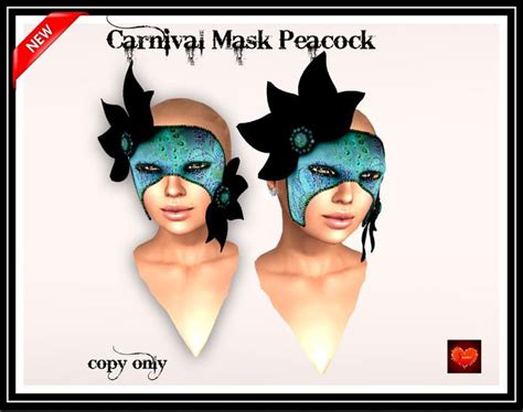 Second Life Marketplace - Carnival Mask peacock#