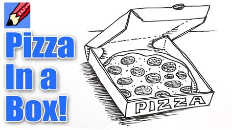 How to draw Pizza in a Box Real Easy - YouTube