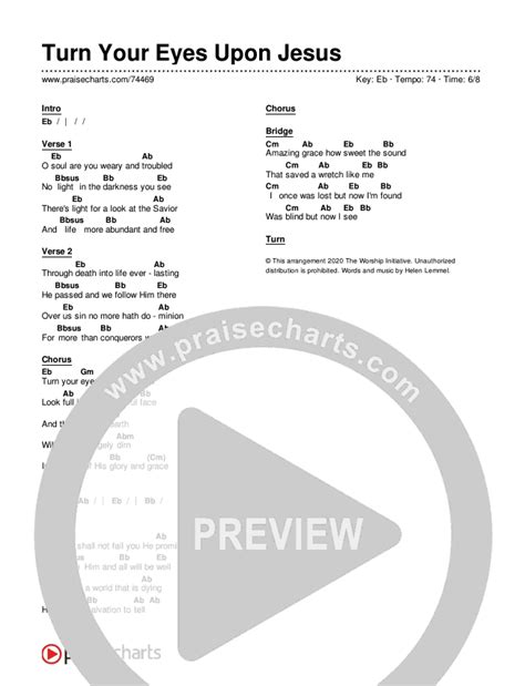 Turn Your Eyes Upon Jesus Chords PDF (Shane & Shane/The Worship ...