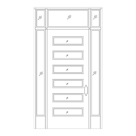 Line Drawing For Doors - Master Doors